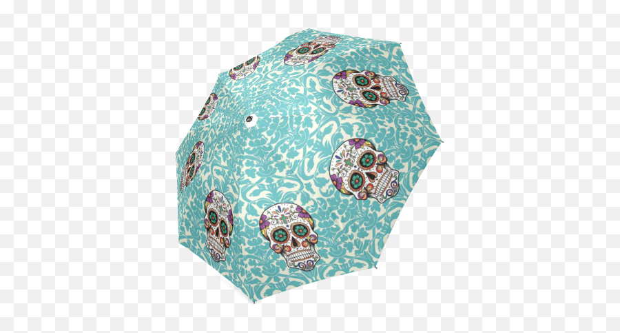 Sugar Skull Foldable Umbrella - Umbrella Emoji,Sugar Skull Emoji