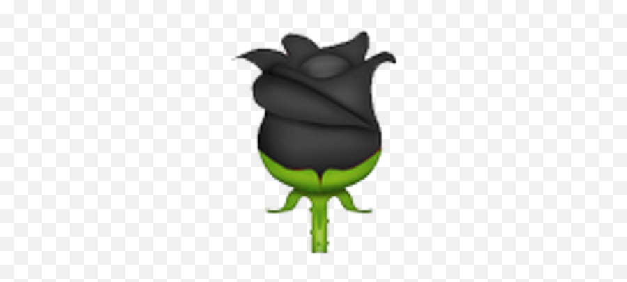Black Emoji Png Picture - Black Rose Emoji Iphone,Black Rose Emoji