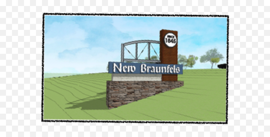 Foundations Poured For Highway Monument Signs Mark Progress - New Braunfels Tx Signs Emoji,Lewd Emoticons