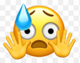 scared emoji handsup frightened Sticker by Virgil - Happy