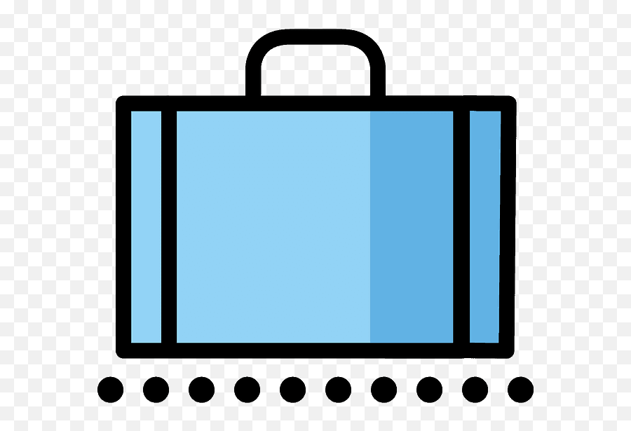 Baggage Claim Emoji Clipart - Vertical,Suitcase Emoji