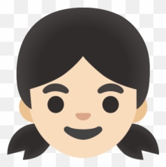 Light Skin Tone Emoji - Girl Face Png