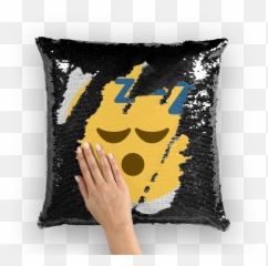 Sleeping Emoji Sequin Cushion - Small Face Gordon Ramsay,Sleeping Face Emoji