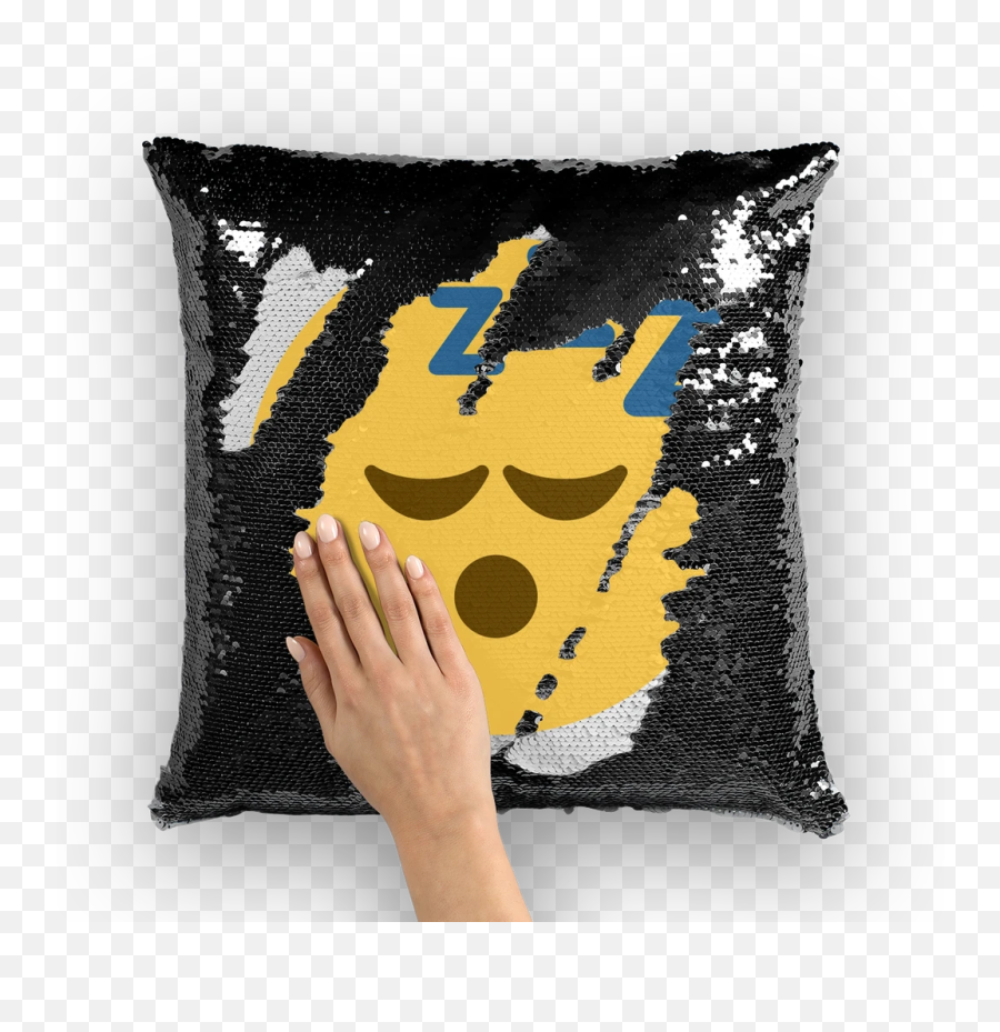 Sleeping Emoji Sequin Cushion - Small Face Gordon Ramsay,Sleeping Face Emoji
