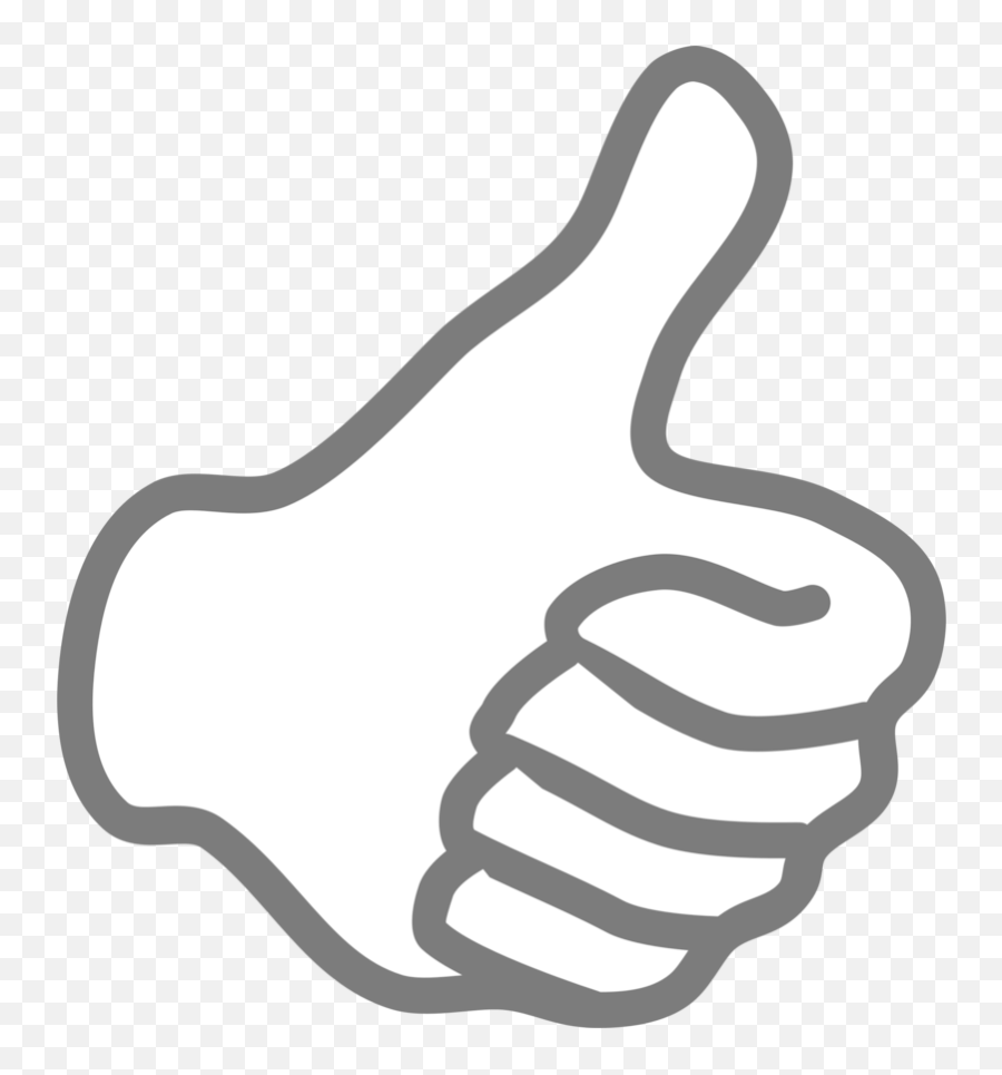 Download White Thumbs Up Png - Thumb Clipart Black And White Emoji,Emoticons Thumbs Up