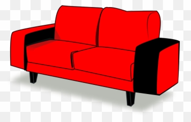 Couch Red Sofa - Emoji