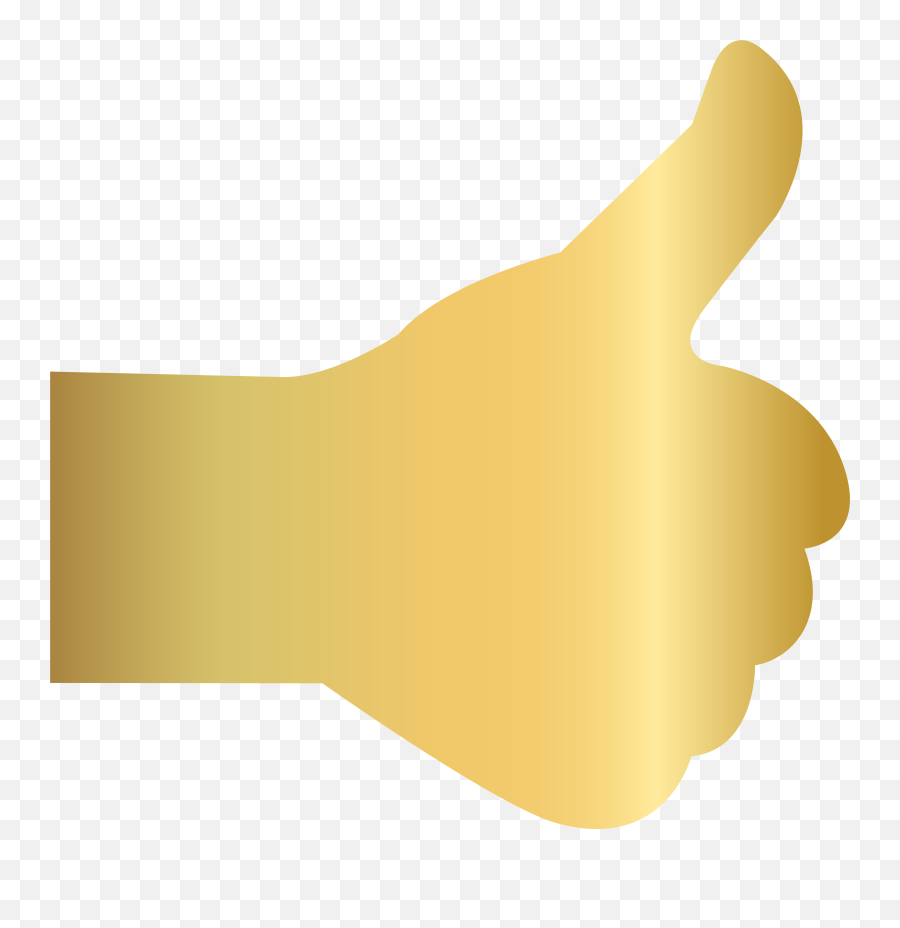 Gold Thumb Up Transparent Clip Art Emoji,Thumbs Up Emoji Japanese