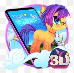 3d Cute Shrimp Pony Theme - Cartoon Emoji