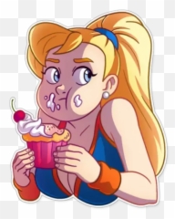 Cheerleader Girl Stickers For Whatsapp - Cartoon Emoji,Frog Drinking Tea Emoji