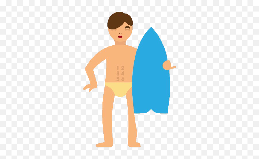 Surf Dude Suferman Surfer Beachman Beach Rad Underware - Illustration Emoji,Surf Emoji