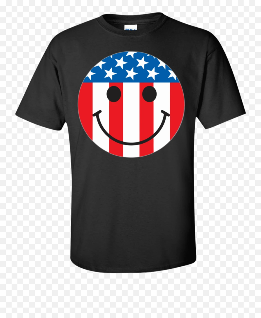 American Flag Smiley Face T - Star Wars T Shirt For Dad Emoji,Red Flag Emoticon