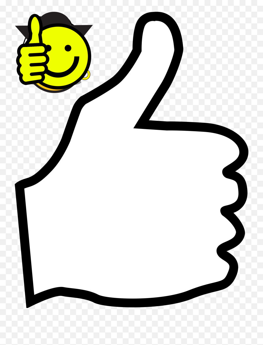 Thumbs Clipart Outline Picture - Thumb Clipart Black And White Emoji,Sideways Smiley Emoticon