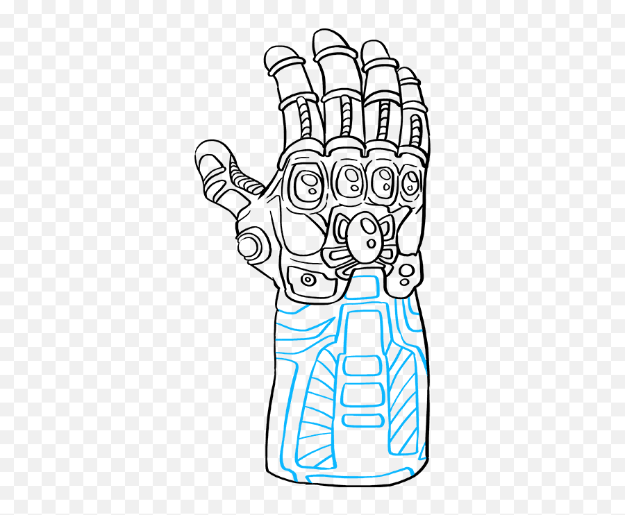 How To Draw The Infinity Gauntlet From The Avengers - Really Draw Thanos Gauntlet Easy Emoji,Snapping Fingers Emoji