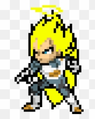 Pixel Art Gallery - Vegeta Ssj Blue 8 Bit Emoji,Super Saiyan Emoji