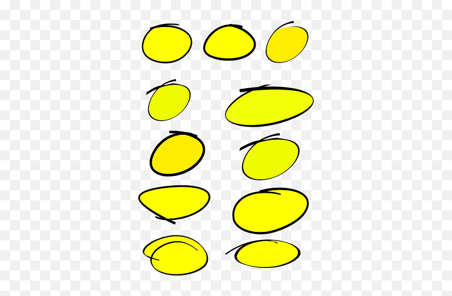 Handwritten Circles Set - Transparent Handwritten Circle Emoji,Confused Emoji Meme