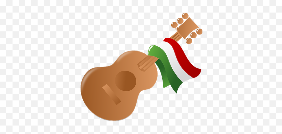 Mexican Guitar Guitarra Mexicana Mexico Flag Bandera - Transparent Cinco De Mayo Clipart Emoji,Emoji Mexican Flag