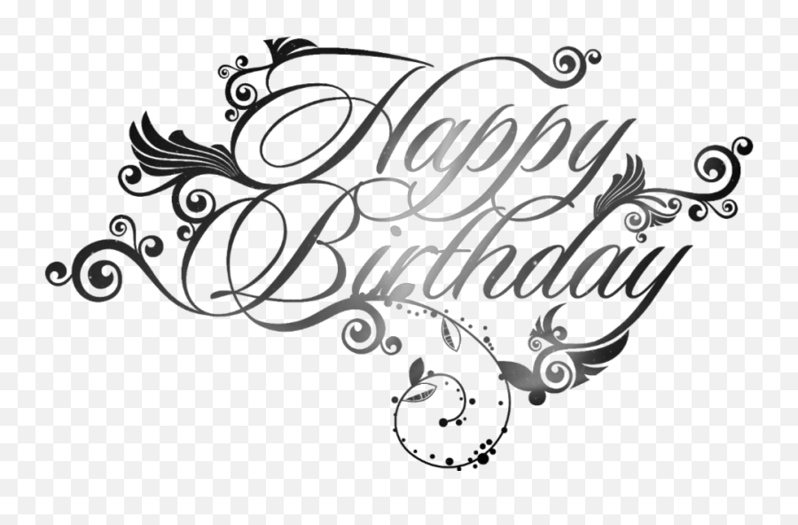 Black And White Happy Birthday Images - Design Happy Birthday Black And White Emoji,Emoticones De Cumplea?os