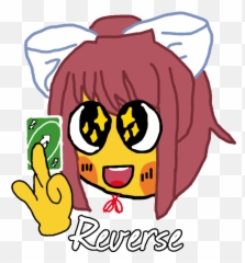 Reverse Card Emoj - Ika No U Ddlc Happy Emoji,Headpat Emoji