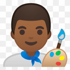 Man Artist Emoji With Medium - Painter