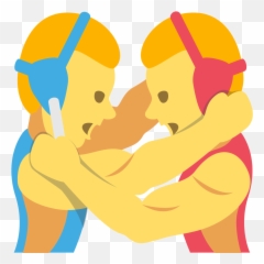 Emojione 1f93c - Clip Art Emoji,Emoji Hug