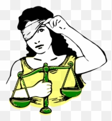 Peeking Lady With Justice Scale - Of Emoji