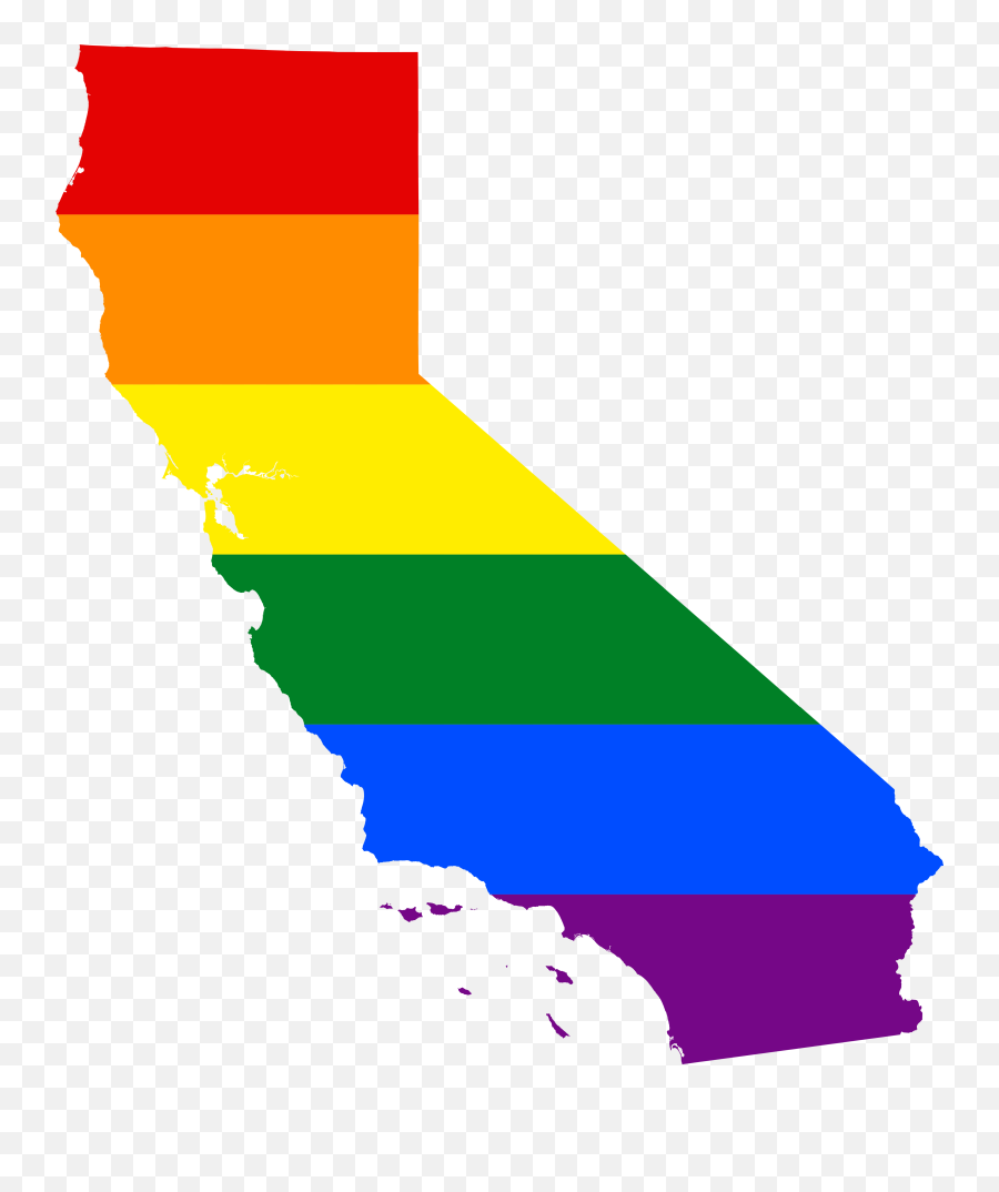 Lgbt Flag Map Of California - Gay California Map Emoji,Lgbt Flag Emoji