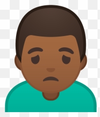 Man Frowning Medium Dark Skin Tone Icon - Man Facepalming Emoji Png,Male Shrug Emoji
