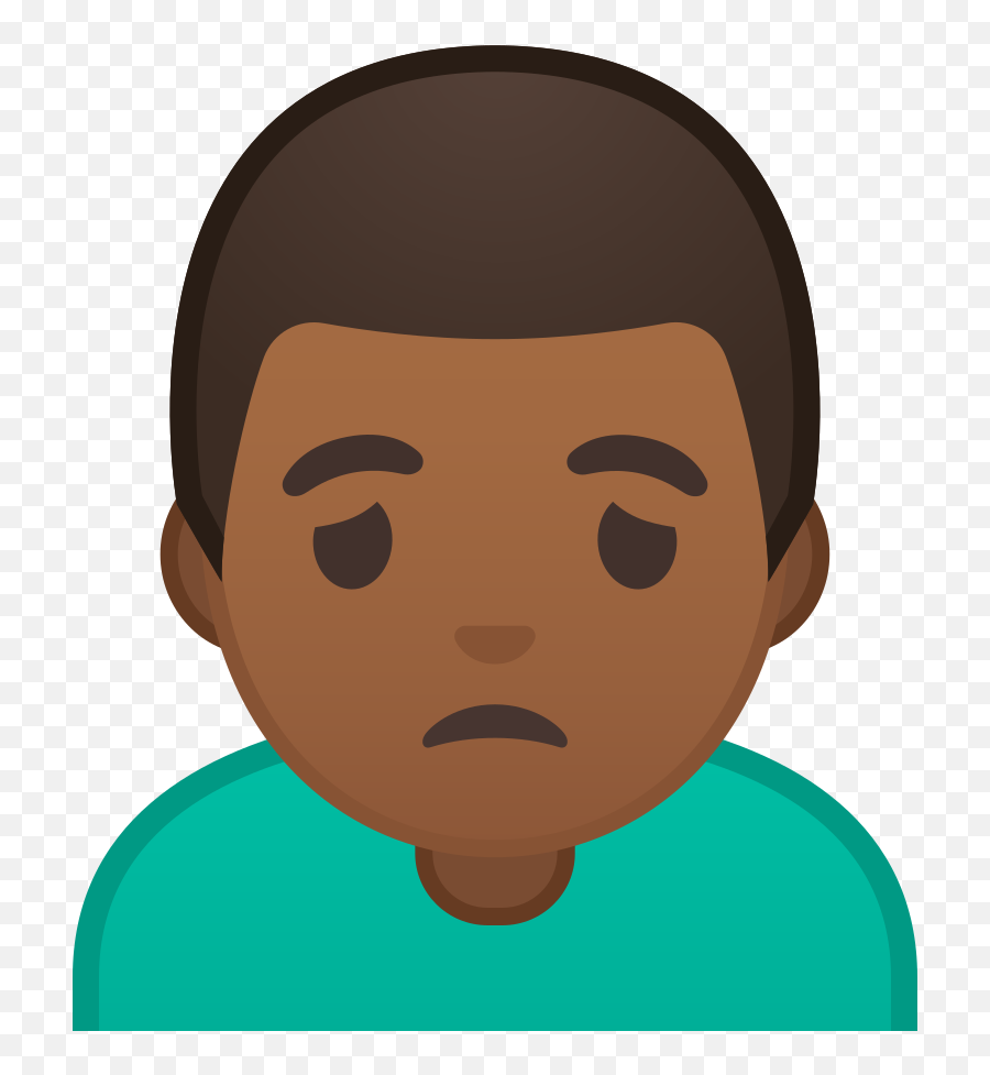 Man Frowning Medium Dark Skin Tone Icon - Man Facepalming Emoji Png,Male Shrug Emoji