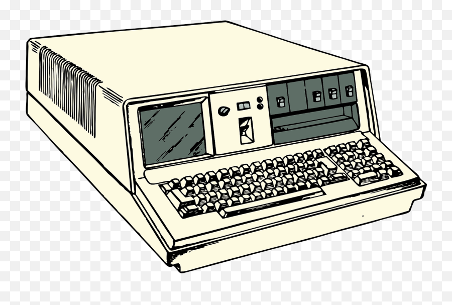 Computer Old Portable Hardware Keyboard - Old Computers Clipart Emoji,Windows Emoji Keyboard