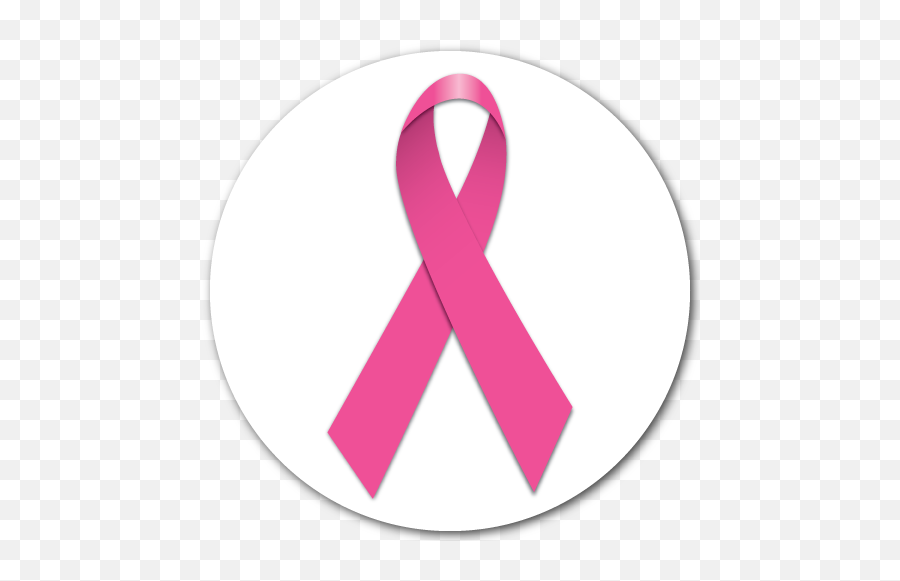 Pink Ribbon Circle Stickers - Breast Cancer Ribbon Circle Emoji,Pink Ribbon Emoticon