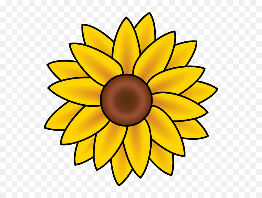 Printable Sunflower Template Sunflower Clipart - Sunflower Clip Art Emoji,Sun Flower Emoji