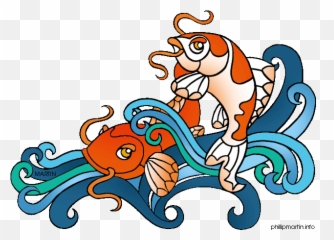 Japanese Art Clipart - Koi Fish Emoji