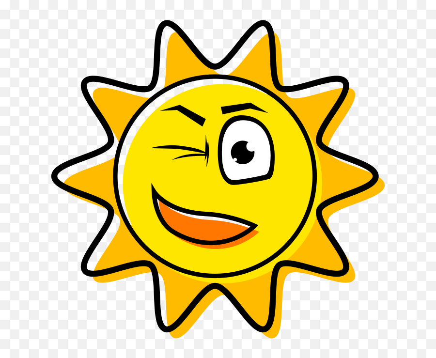 Download Winking Emoji Sun Clipart Free Svg File Svgheartcom Sol Animado Free Transparent Emoji Emojipng Com