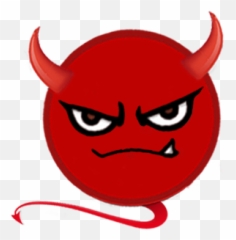 Fun Devil Emoji - Cartoon,Red Devil Emoji