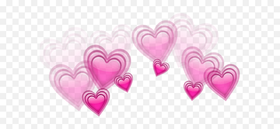 Crown Emoji - Pink Heart Crown Png Transparent Png Heart Sticker Picsart,Crownemoji