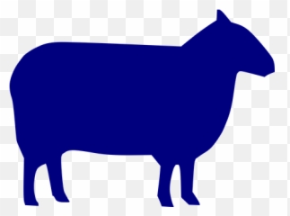 Sheep Farm Sheep Illustrations - Blue Sheep Silhouette Emoji,Ewe Emoji