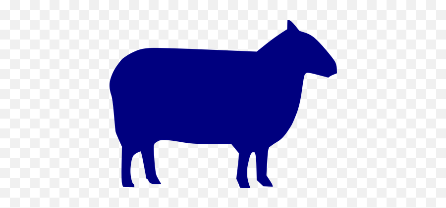Sheep Farm Sheep Illustrations - Blue Sheep Silhouette Emoji,Ewe Emoji