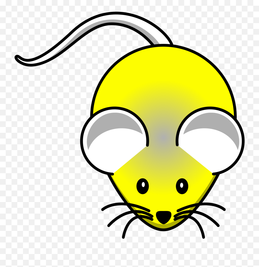 Yellow In Gray Mouse Svg Vector Yellow In Gray Mouse Clip - Balb C Mouse Clipart Emoji,Mouse Emoticon