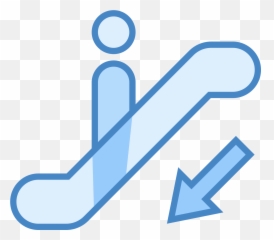 Download HD Escalator Icon - Up Escalation Blue Emoji