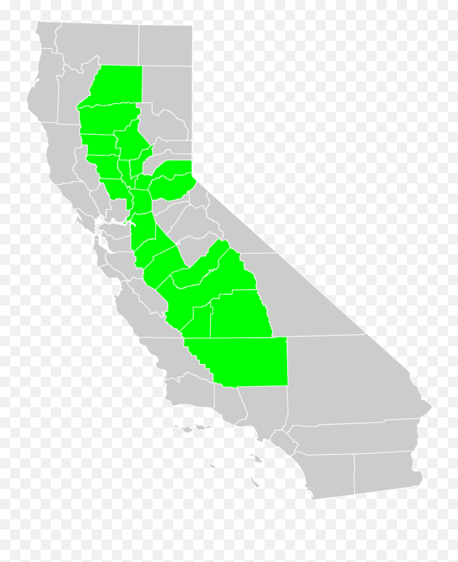 Central Valley County Map - Central Valley On A Map Emoji,Stairs Emoji