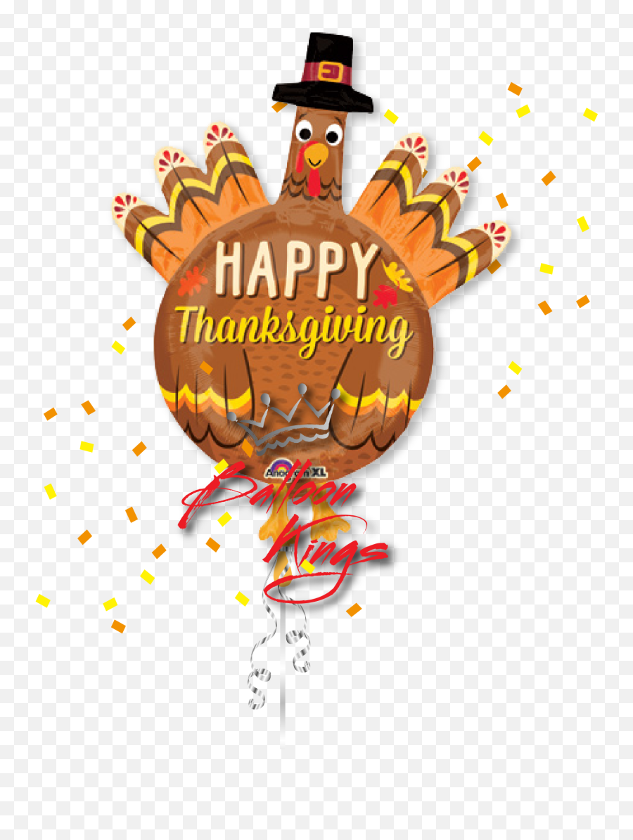Pilgrim Turkey - Happy Thanksgiving Balloons Emoji,Happy Thanksgiving Emoji