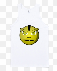 Alien Fine Jersey Tank Top Unisex - White Front Transparent Background Emoji