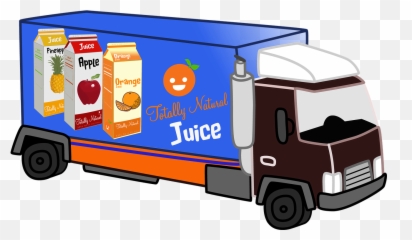 Delivery Truck Juice Natural Diet - Transporte De Jugo De Naranja Emoji,Firetruck Emoji