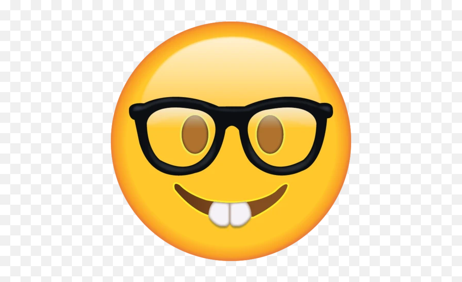 Nerd Emoji With Glasses Nerd Emoji Nerd Emoji Free Transparent 