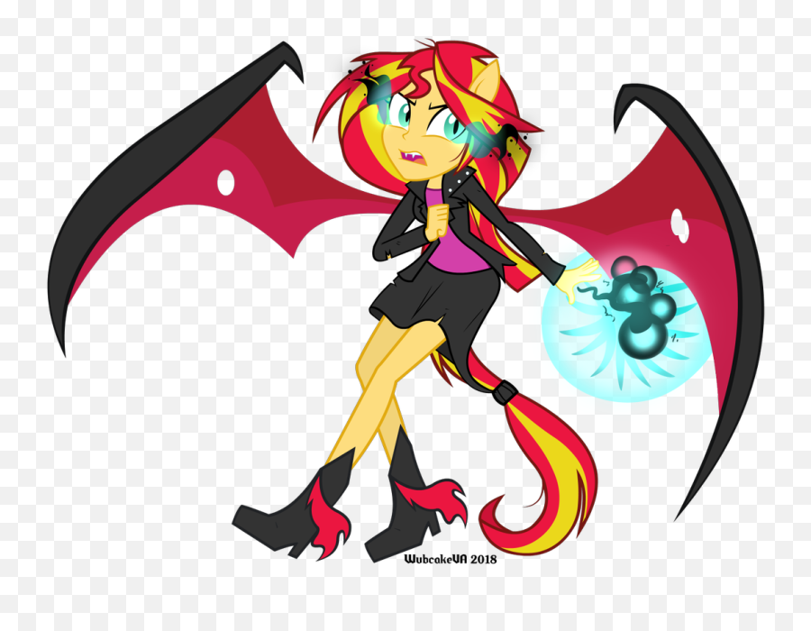 Demon Clipart Turmoil Demon Turmoil - My Little Pony Sunset Shimmer Emoji,Fire Devil Girl Emoji