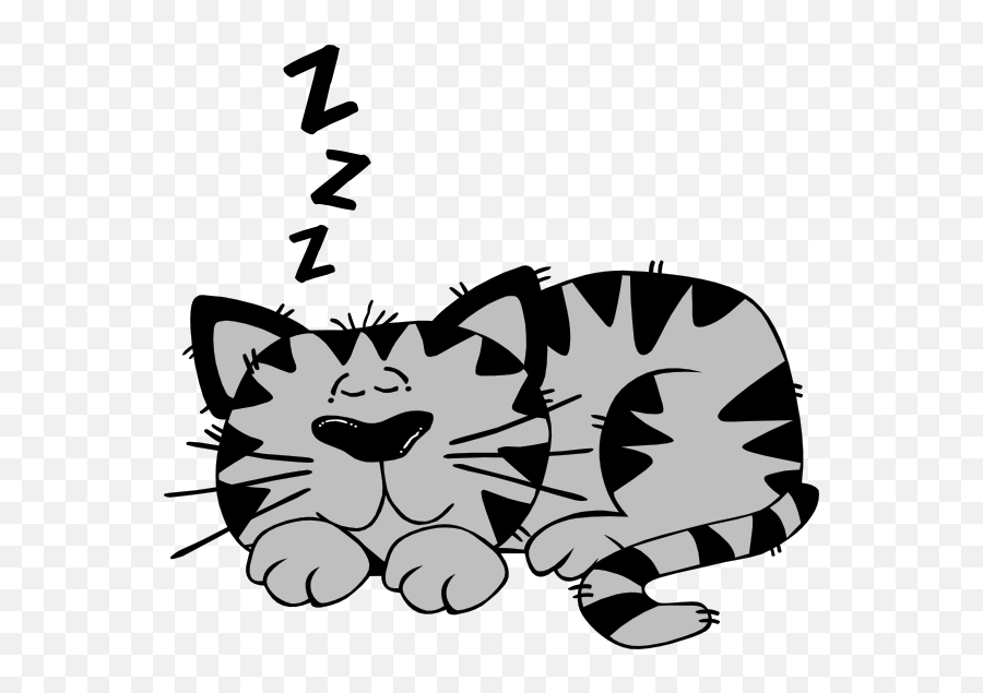 Sleep In Clipart - Sleeping Cat Clipart Emoji,Cat And Zzz Emoji