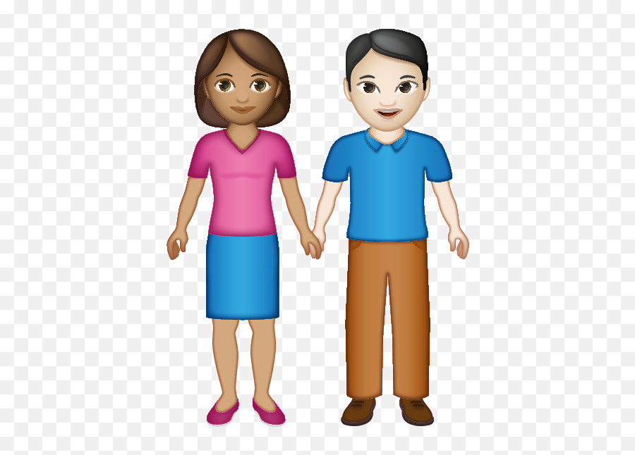 Man And Woman Holding Hands - Cartoon Emoji,Hand Holding Emoji
