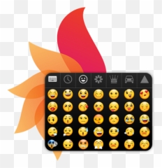 Emoji Keyboard - Studded Wristlet Clutch
