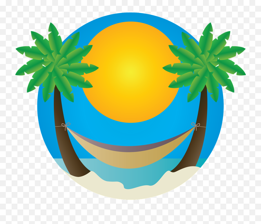 Beach Palm Trees Hammock Landscape - Playa Png Emoji,Palm Tree Book Emoji