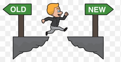 Career Change Jump Cartoon - Emoji
